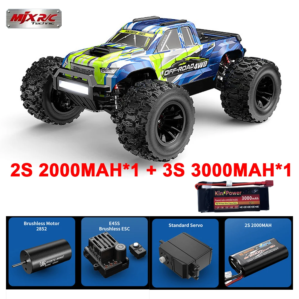 NIEUWE MJX Hyper Go 14208 14302 14303 14304 1:14 RC Auto 4WD 65km/u Borstelloze Hoge Snelheid 2.4G Afstandsbediening Auto Off-road RC Auto's Truck Speelgoed voor Volwassenen en Kinderen, Nieuwjaars-