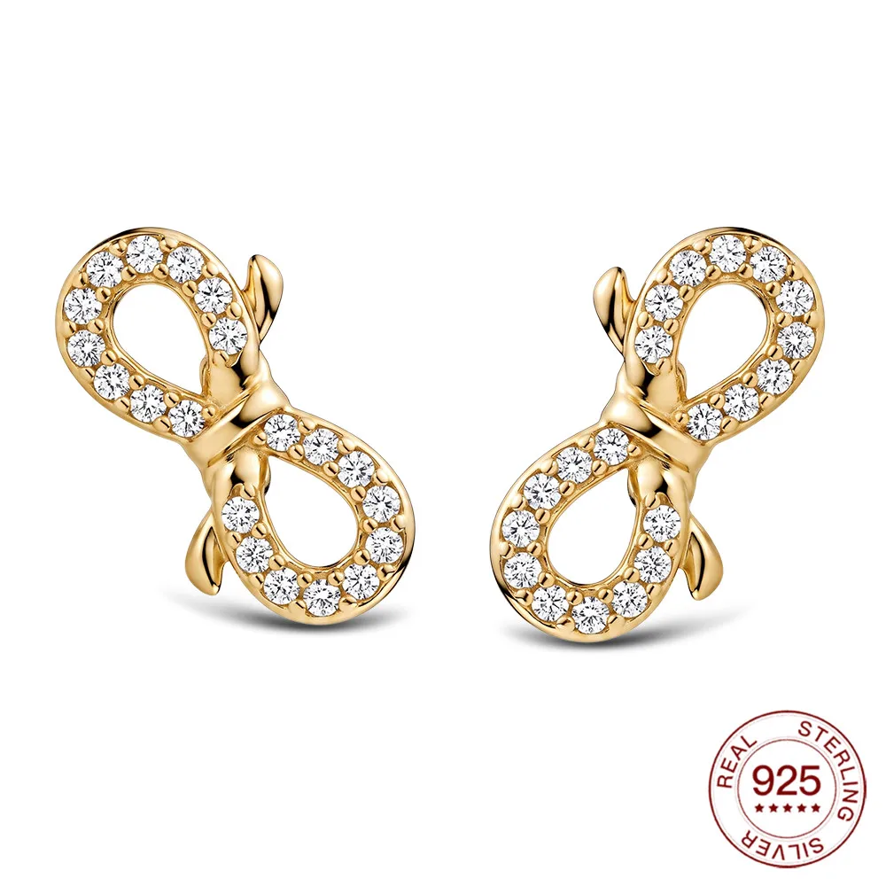 925 Sterling Silver Earrings Infinity Twist Earrings Simple Fashion Earrings DIY Jewelry Everyday Outfit Gift For Women