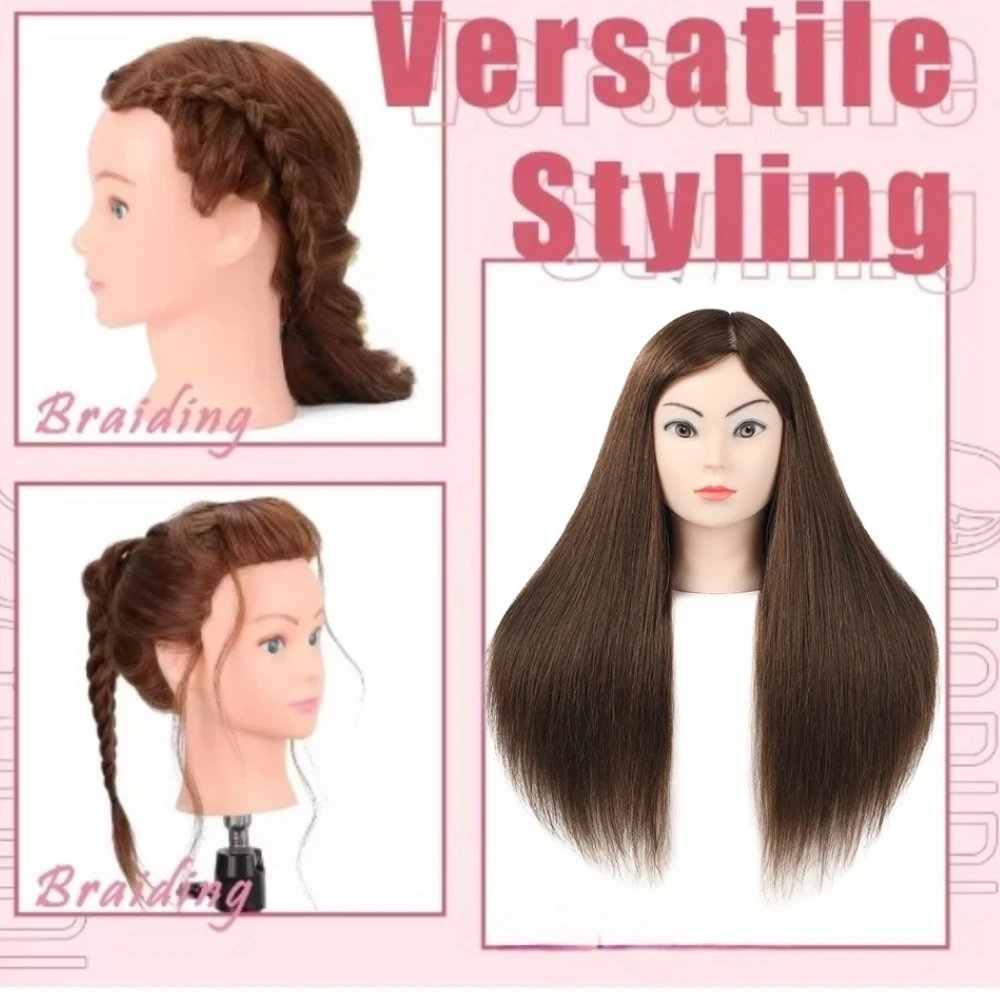 Mannequin Head 80% Human Hair 22