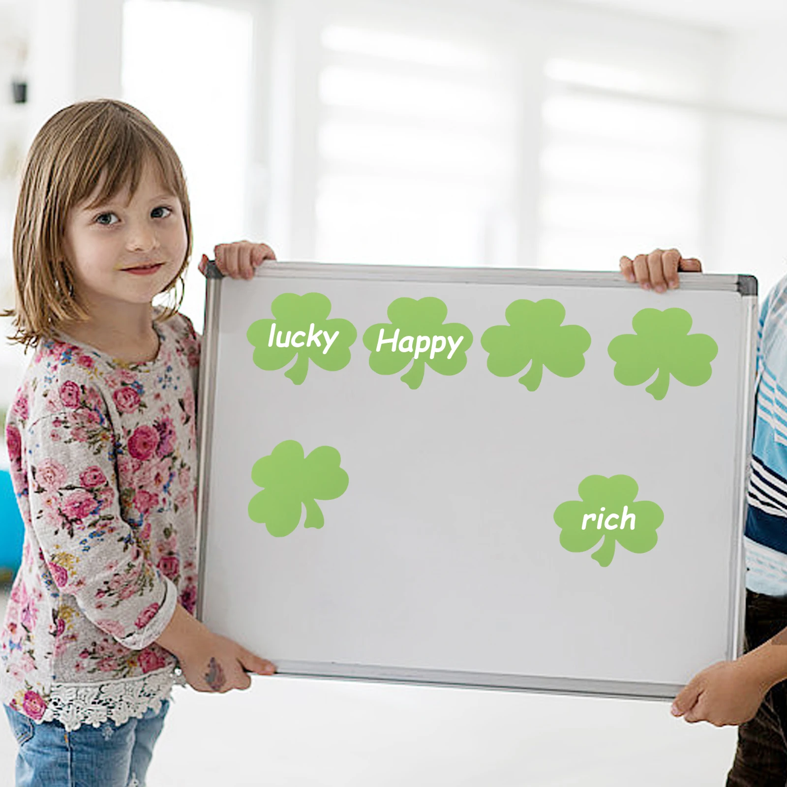 

Clover Card Leaf Modeling Paper Cutouts Shaped for Scrapbooking Green Diy Bulletin Board Child