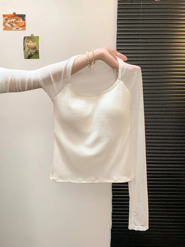 

Red Purple Long Sve Knitted T-irt Women's Autumn Winter New Sle One-Piece Pad Slim Elastic Me Base irt Ci Walk