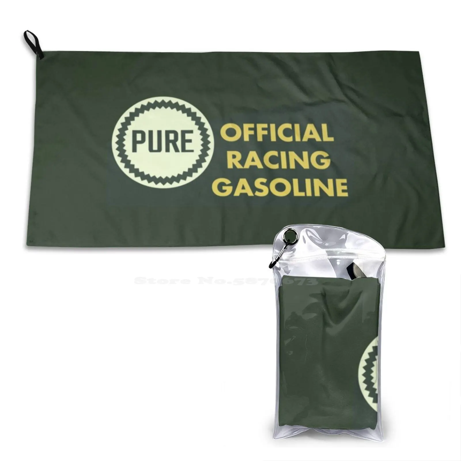 Pure Official Racing Gasoline Pattern Soft Face Towel Home Outdoor Pure Vintage Retro Automobile Gasoline Oil Speed Race Sign