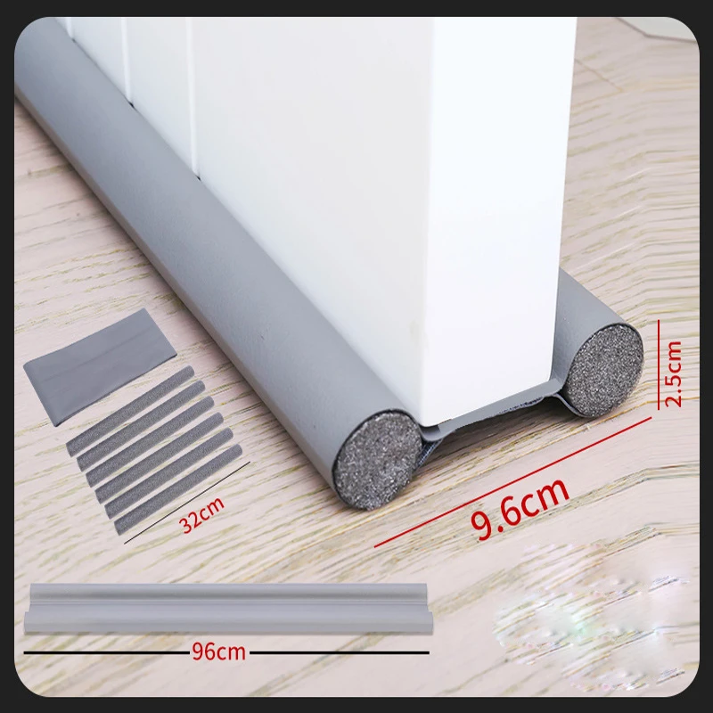 Twin Door Bottoom Draft Stopper Weather Stripping Noise Blocker Window Breeze Blocker Adjustable Door Sweeps Insulator