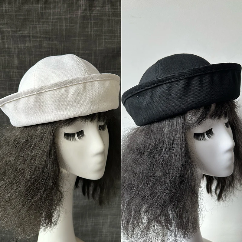 

Original Design Sailor Sle Beret Hat Pure Color Navy Theme Cute Series Sweet Nurse Hat Casual round Top Cap for Women
