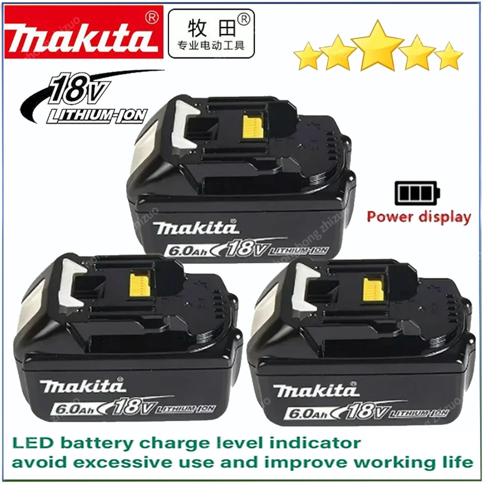 

Оригинальный аккумулятор makita6000mah BL1860 BL1850 BL1840 отвертка аккумулятор и зарядное устройство 18v6.0ah сменные батареи для электроинструмента