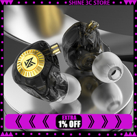 KZ EDX Ultra Earphones 10mm Dynamic in Ear Monitor Headphones Noise Cancelling Headset with 3.5mm Plug 2Pin Detachable Cable