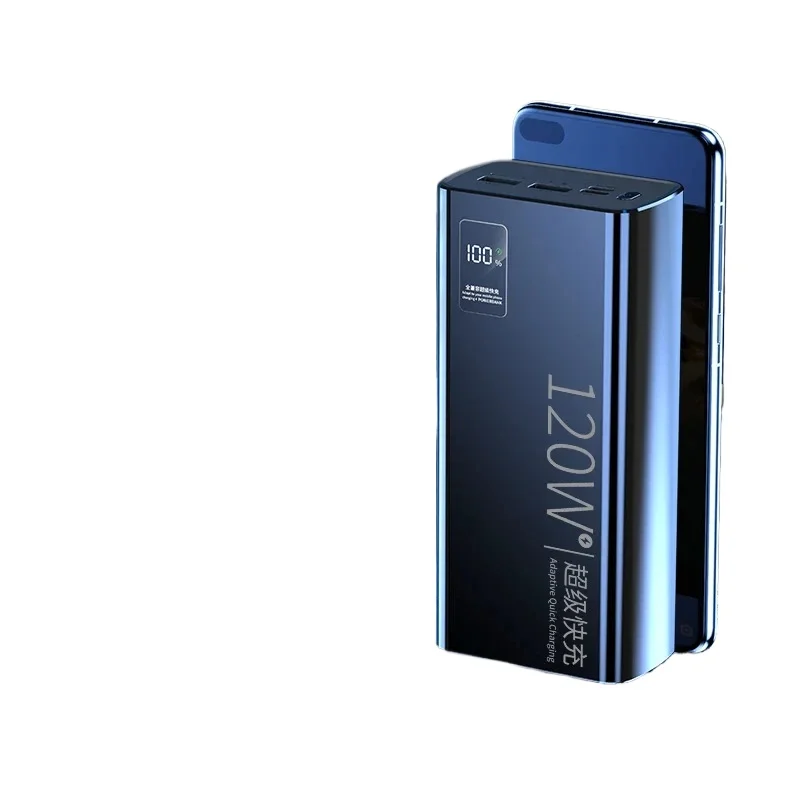 For IPhone Samsung Huawei Xiaomi Hot 120W High Capacity Power Bank Fast Charging Portable Battery Charger