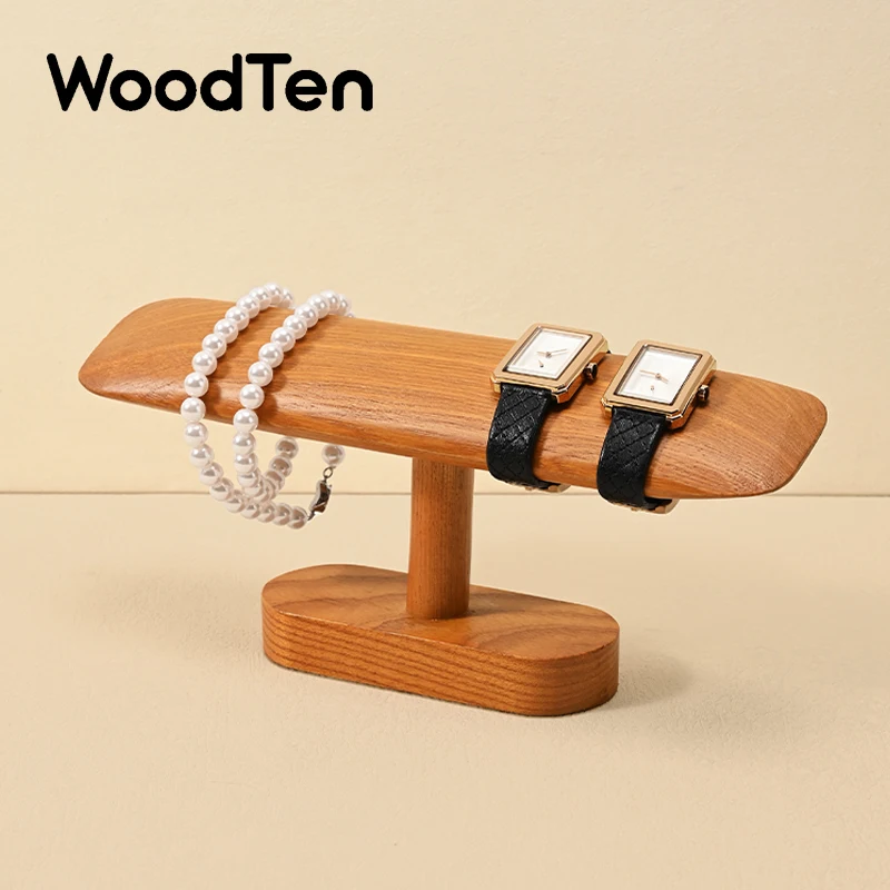 

WoodTen Wood Watch Bracket Display Holder Jewelry Bracket Chain Anklets Stand Watch Rack Organizer For Counter Jewelry Organizer