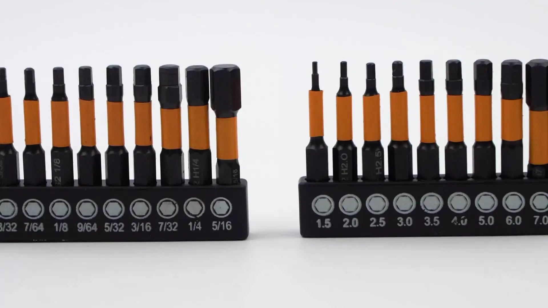 Alrens 20-Piece Impact Hex Drill Bit Set – S2 Steel, 4" Long, Magnetic Tips, Metric & SAE, With Storage Box
