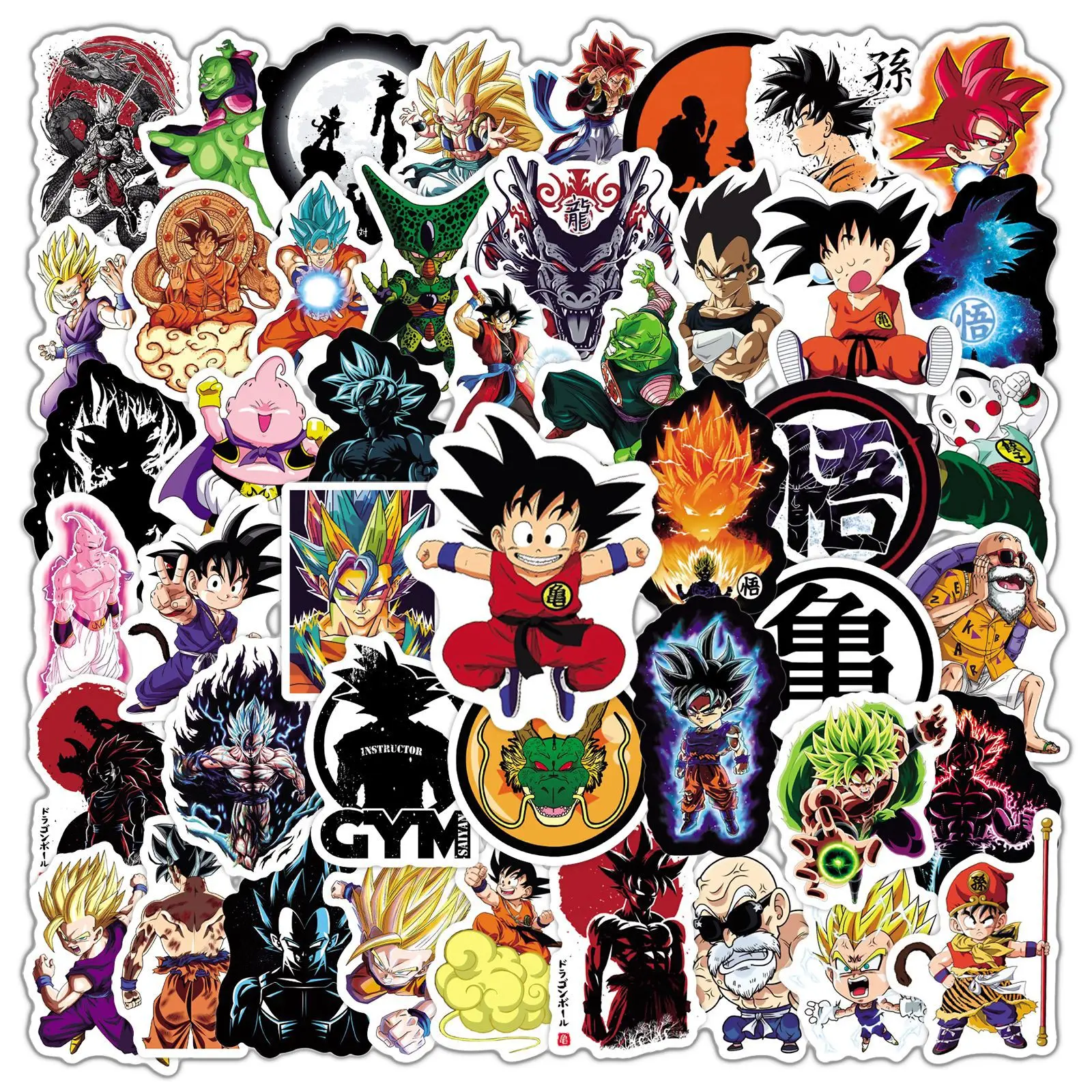 50-100pcs Dragonball Evolution Cartoon Graffiti Sticker Luggage Computer Waterproof Stickers Decoration Supplies Kids Toy