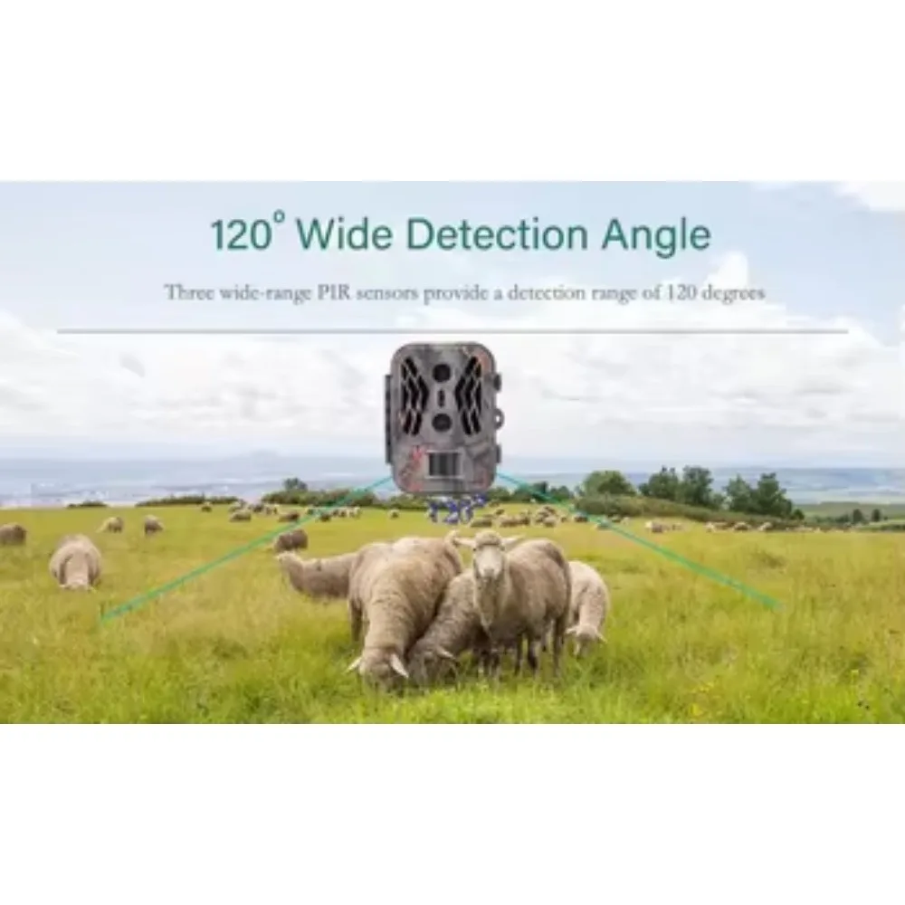 

Водонепроницаемая охотничья камера Suntekcam 50MP 4K с базовым ночным видением и солнечной поддержкой CMOS-сенсора, SD-карта, память HC-950A