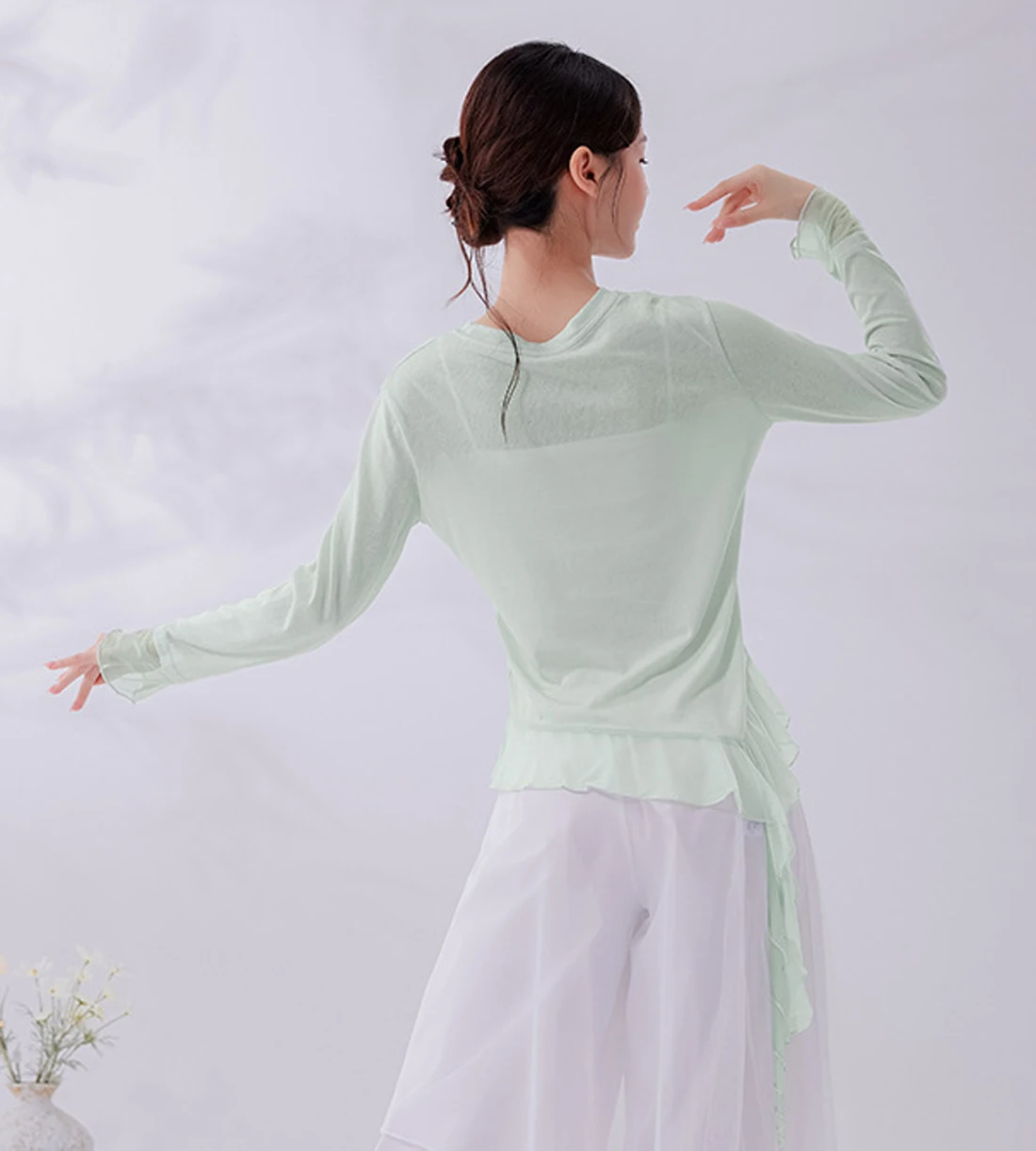 2026 New Women Modern Dance Chinese Chiffon Shirt Classical Dance Costume Sun-protection Cover-up For Women