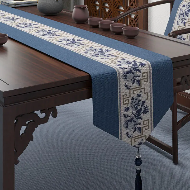 

A1 Chinese style table flag Zen tea table tea table long strip large plate tea table table cloth strip dining table middle tea