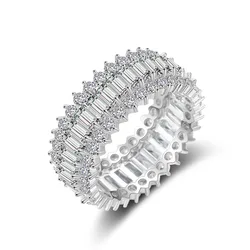 2023 New Trendy Round silver color aesthetic Eternity Band Ring Africa For Girl Lovers Love Valentine's Day Gift Jewelry R5436