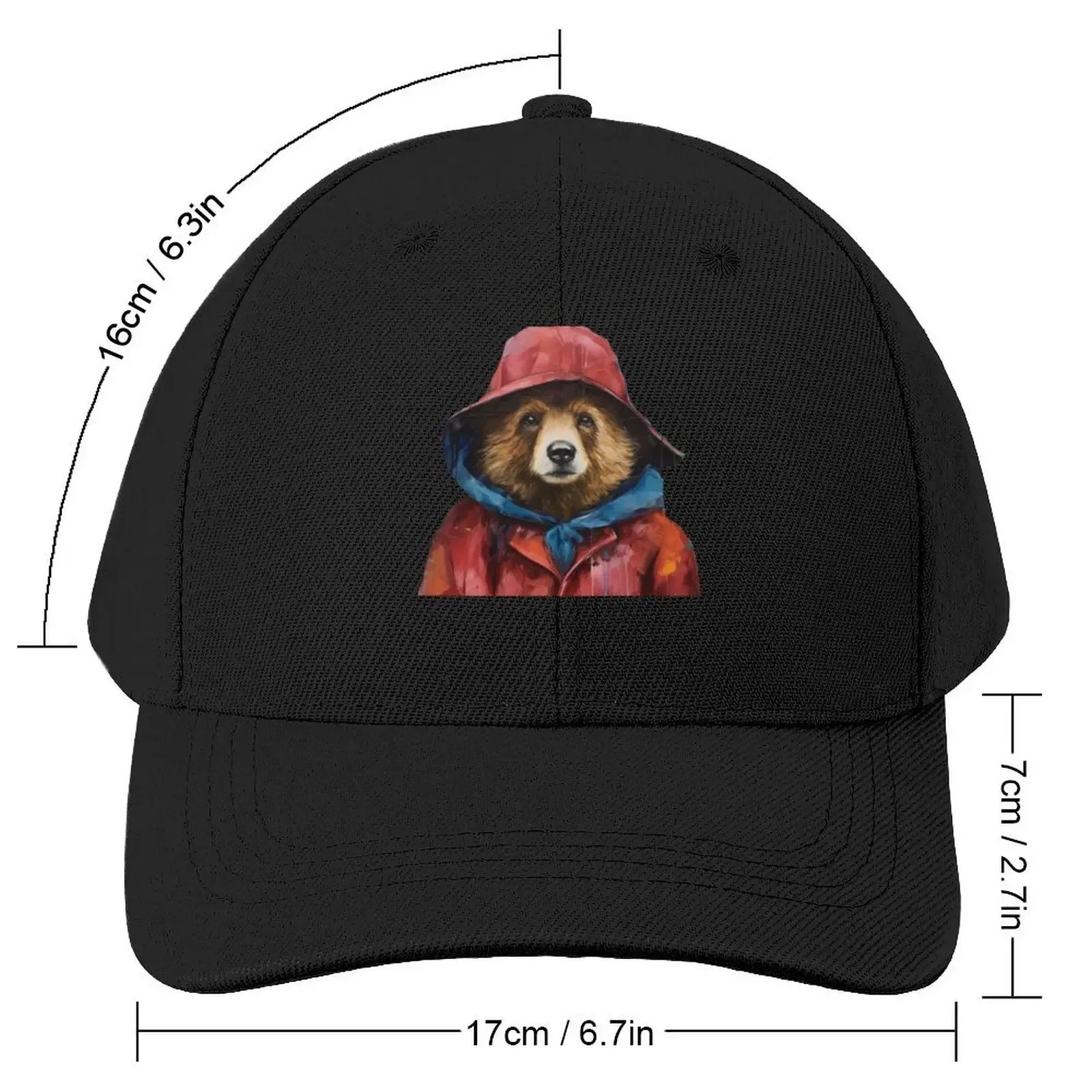 Paddington Bear in Red Coat & Hat Baseball Cap Winter hat Beach Bag Unique hats fishing hat Sun Hats For Women Men's