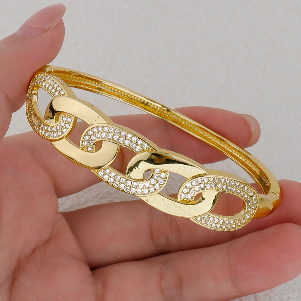 

stainless steel gold-plated bracelet ring fashion jewelry sets daily wear High Temperament bracelets shipping