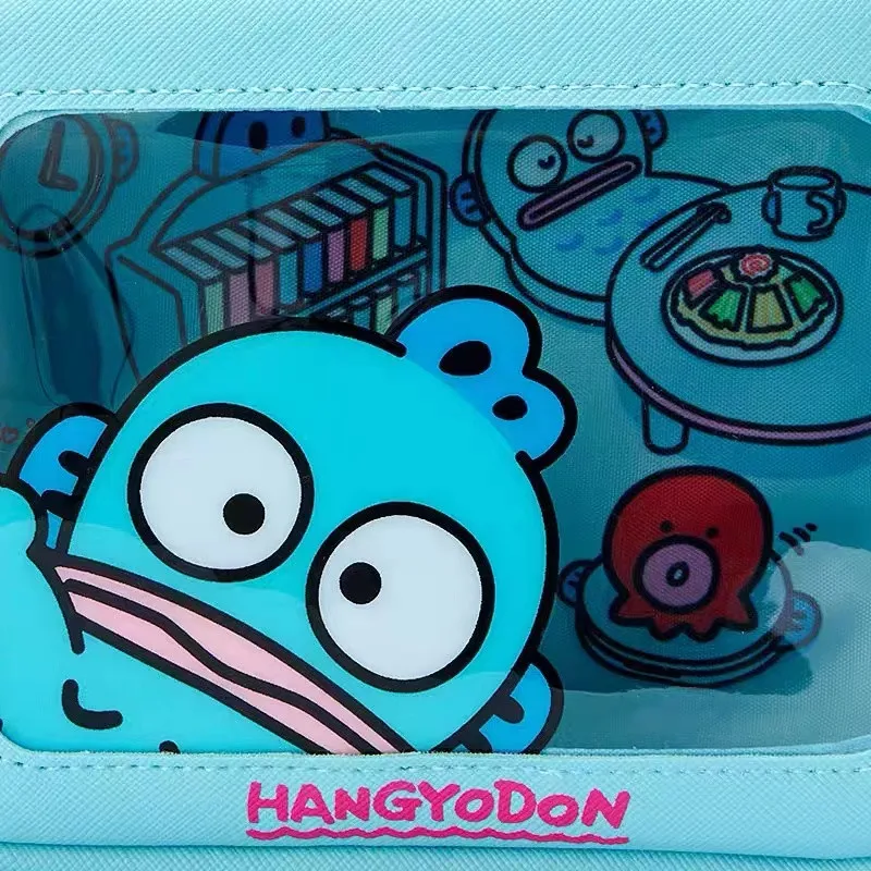 Sanrio Kawaii Anime brutto pesce traslucido borsa per il trucco ragazza cuore dolce carino viaggio portatile impermeabile cosmetici sacchetto di