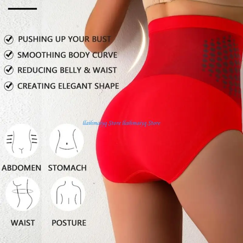 573B High Waist Shapewear Panties for Women Body Shaper Thong Butt Lifting Underwear 4