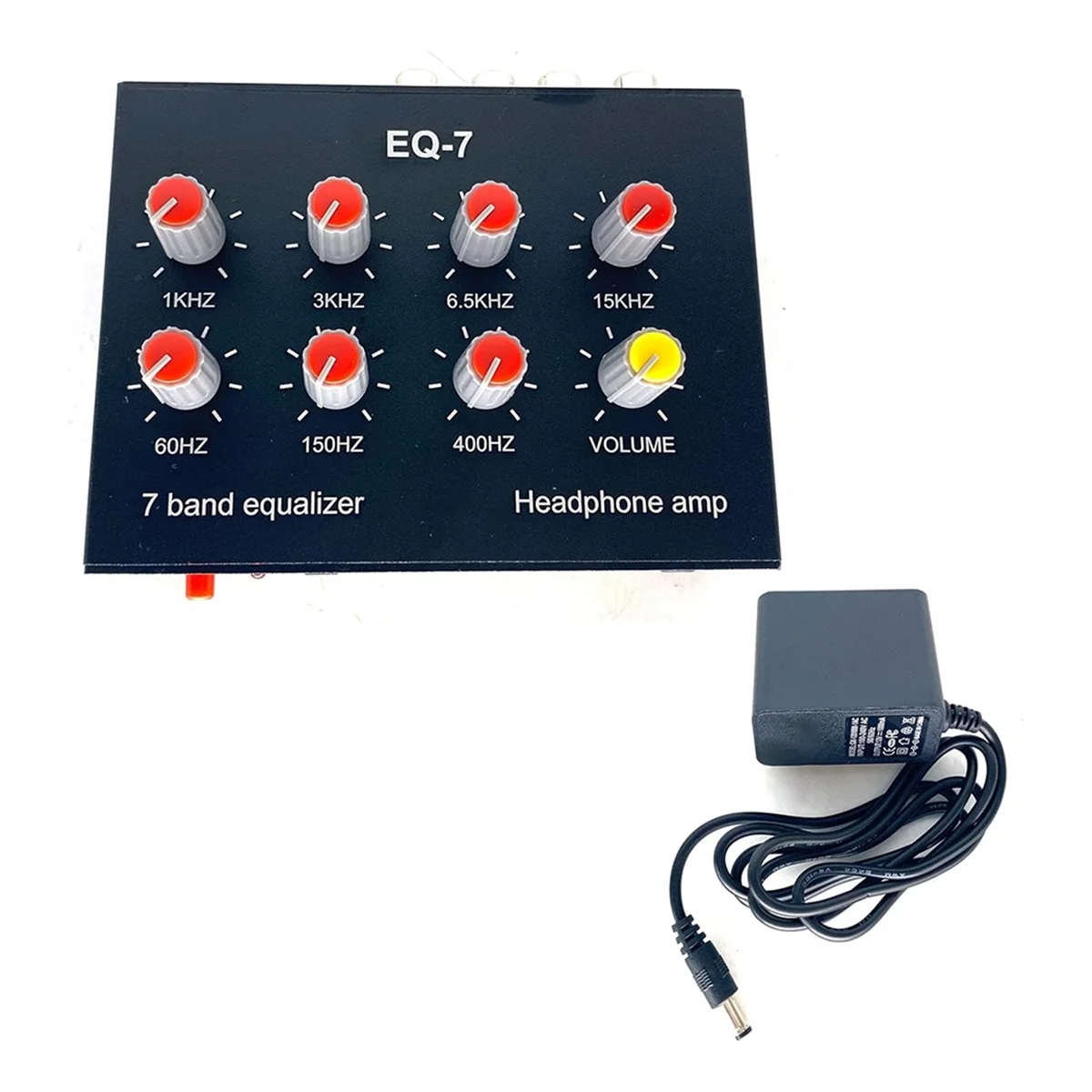 EQ-7 Audio Signal Headset Amplifier 7-Band EQ Equalizer 2 Channel Digital Sound Equalizer +12V Power Adapter EU PLUG