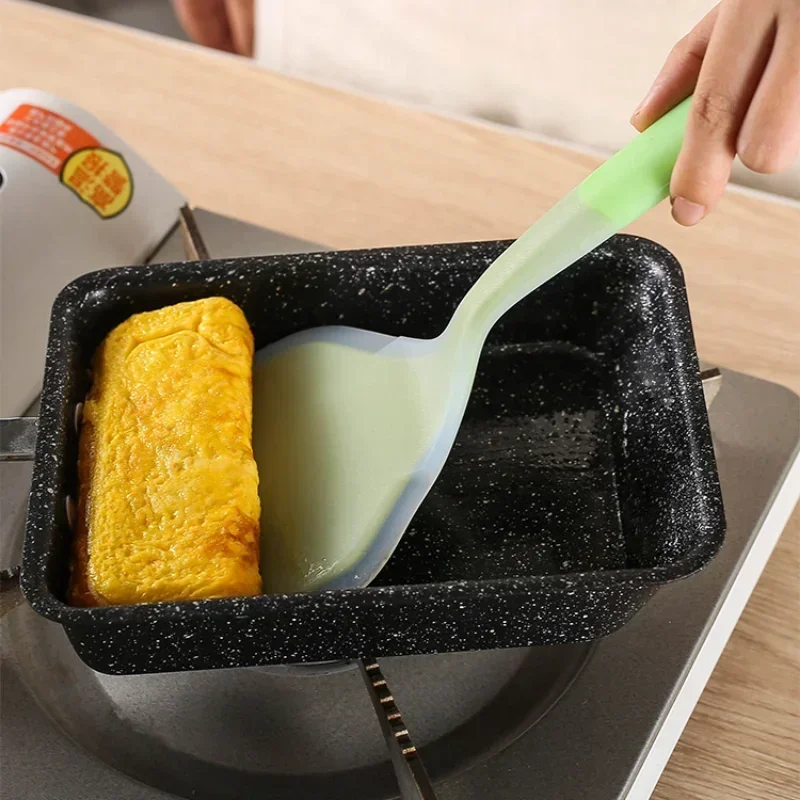 Silicone Pancake Turner Non-stick Fried Egg Turner Beef Meat Pizza Clips Food Grade Spatula BBQ Tools Kitchen Cooking Utensils