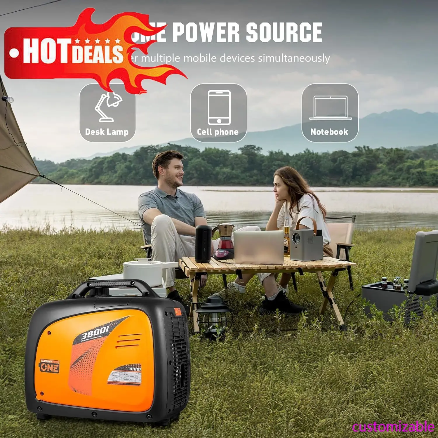 

2300W Inverter Generator - Portable, Quiet & Fuel-Efficient Power Solution for Home, Camping, RV & Emergency Use