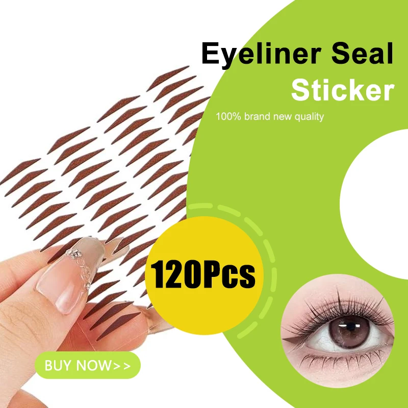 Adesivo sigillo per eyeliner da 120 pezzi Resistente all'acqua Resistente al sudore Raccordo per benda sull'occhio gonfio che regola lo patch per eyeliner per occhi