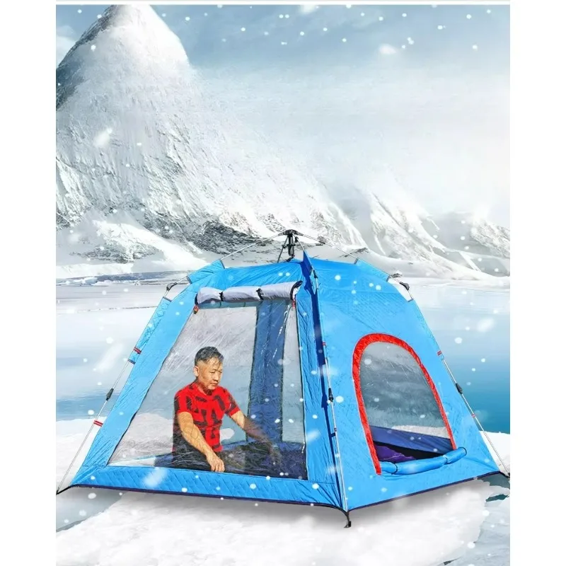 LTT automatic quick opening, free camping tent, winter ice fishing house to keep warm and cold