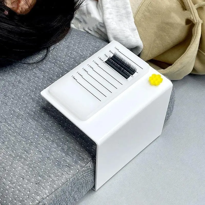 Professional Ergonomic Eyelash Extension Station Lash Bed Neck Support Stand Acrylic Organizer Shelf Beauty Salon Tools