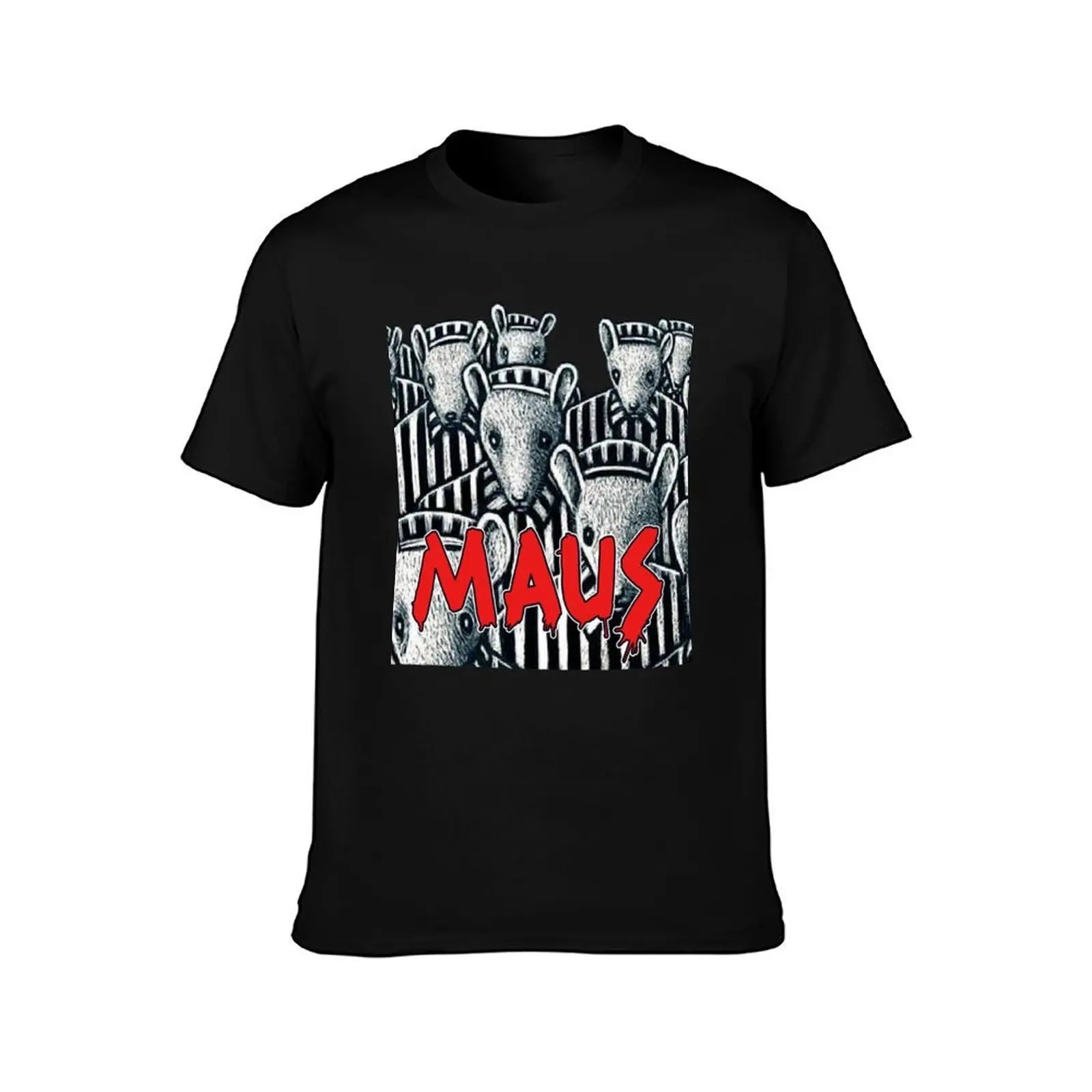 Maus Book T-Shirt Casual All Match Short Sleeve T-Shirt