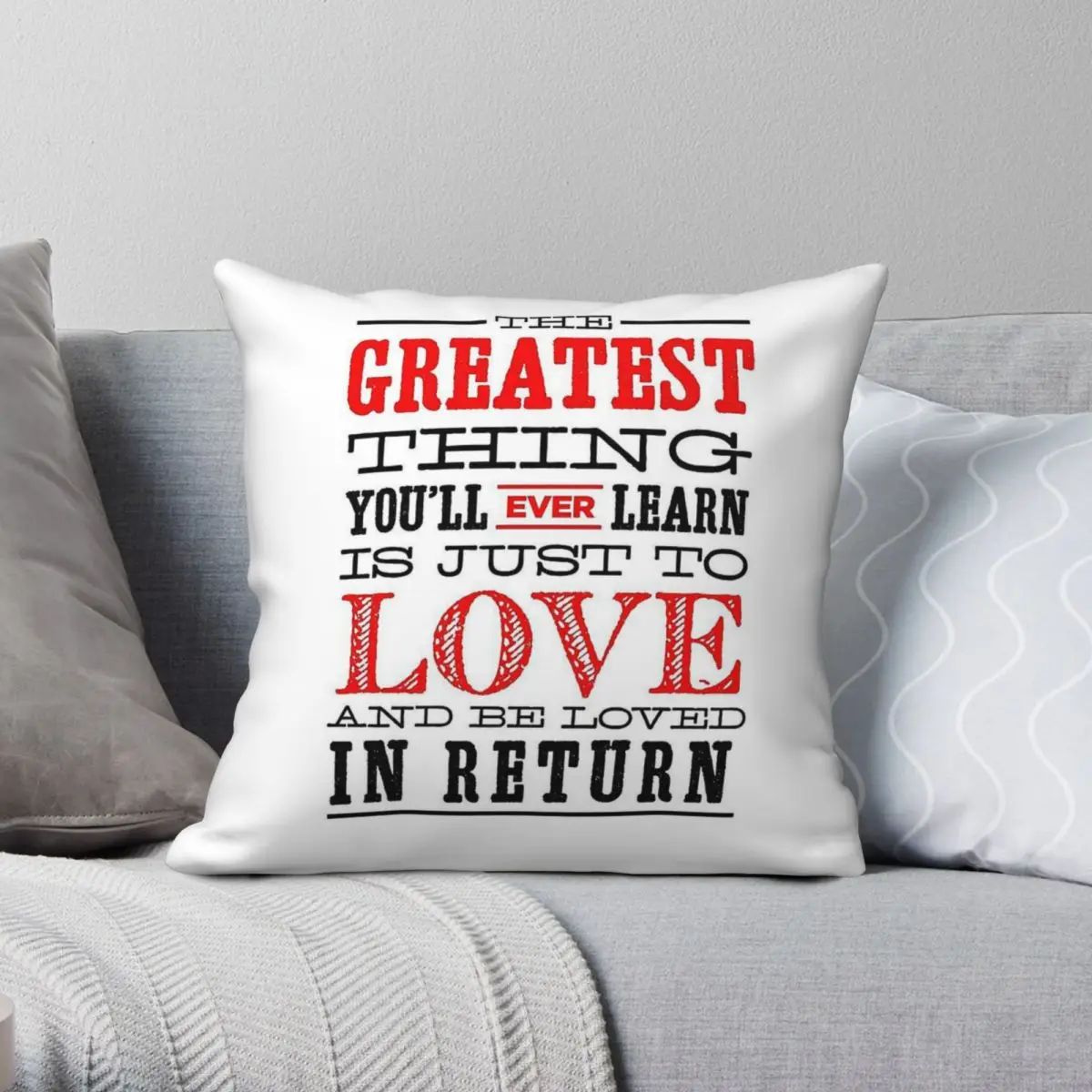 Love And Be Loved Return 2 Square Pillowcase Polyester Linen Velvet Creative Zip Decor Room Cushion Case