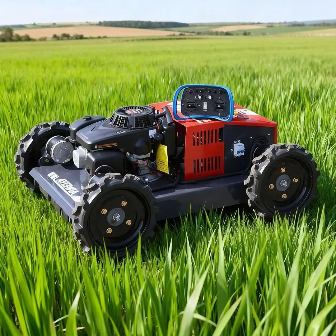 

Customized 4WD Small Remote Robot Lawn Mower 500mm Cutting Width Compact Grass Cutter Free Blades Included
