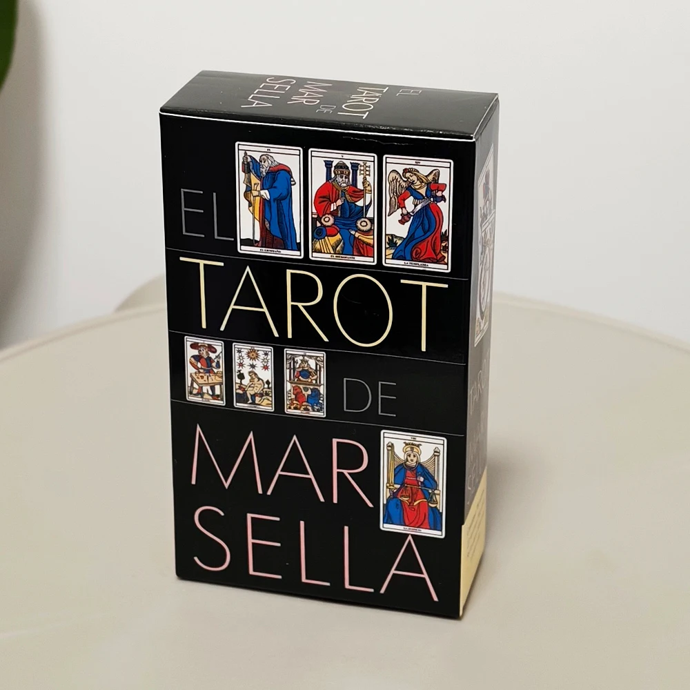 

El Tarot De Marsella(Spanish Edition) 10.3*6cm 78 Pcs Tarot Cards Based on Marseille System