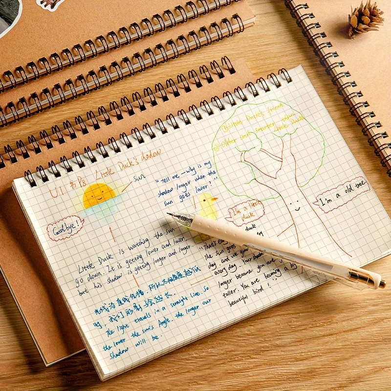 A5 Spiral Notebook with Minimalist Cover, 60 Sheets Thick Quality Paper, Coil Binding for Easy Writing and Page Flipping