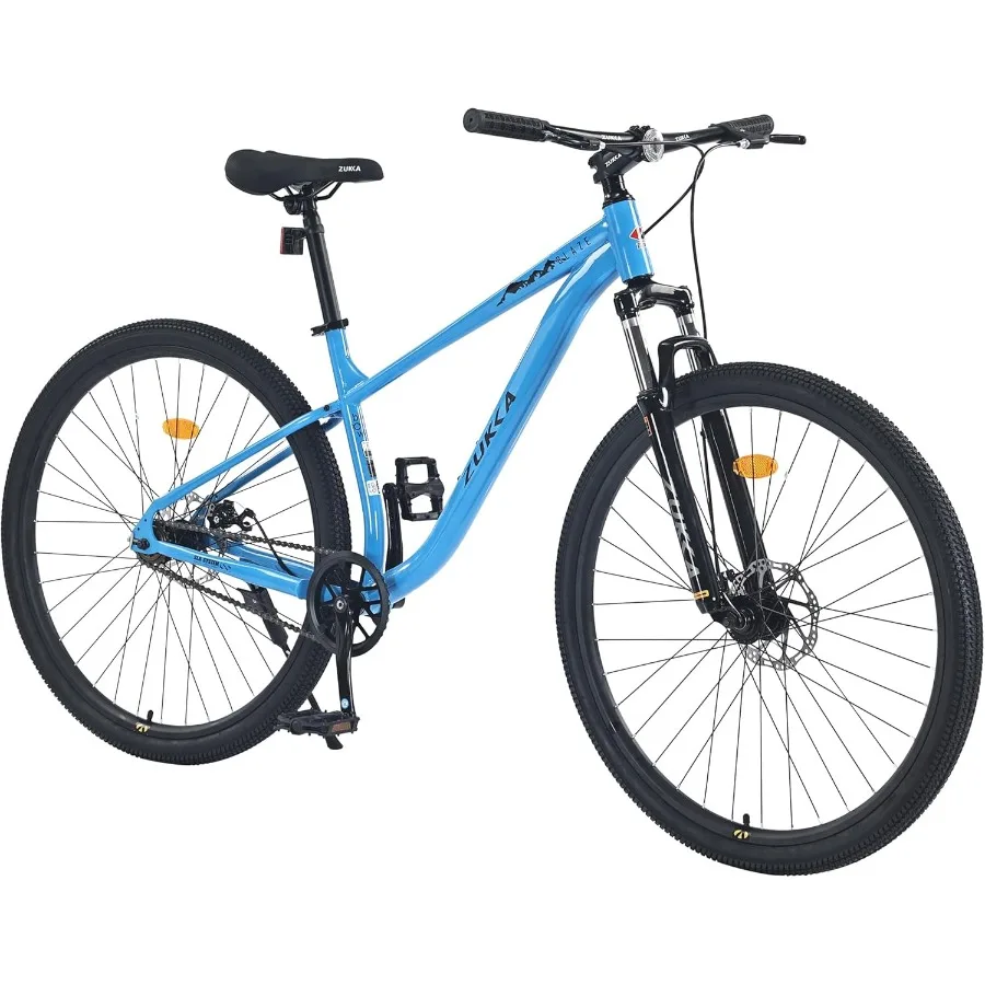 

27.5 29 Inch Mountain Bike Single Speed 8 Speeds MTB Steel Frame Front Suspension Fork Disc Brake Bicycle for Women Men Adult M