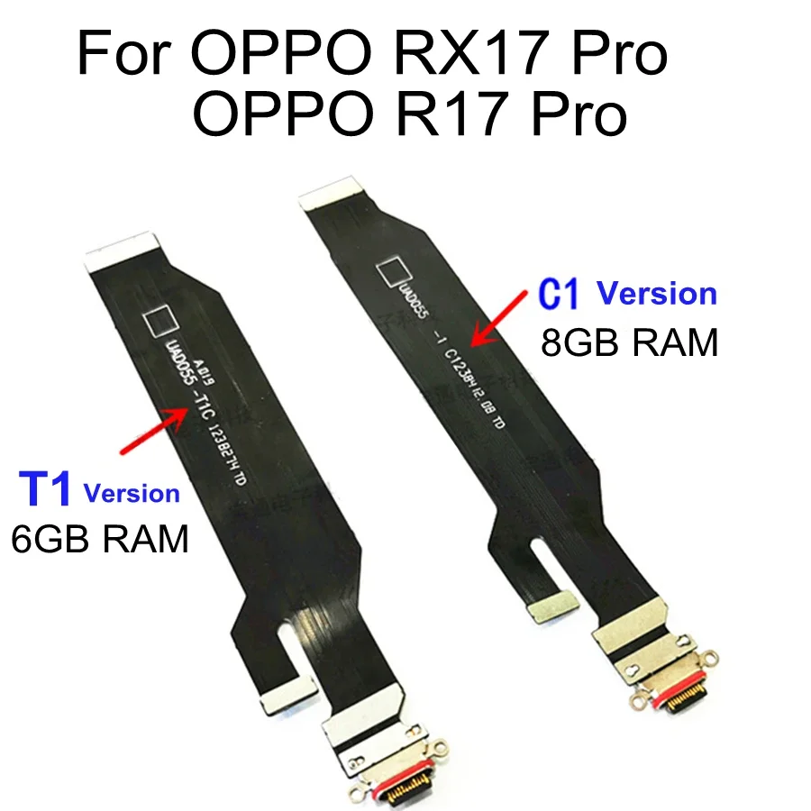 For OPPO RX17 R17 Pro USB Charger Charging Port Dock Connector Board Flex Cable Microphone Board Replacement Part