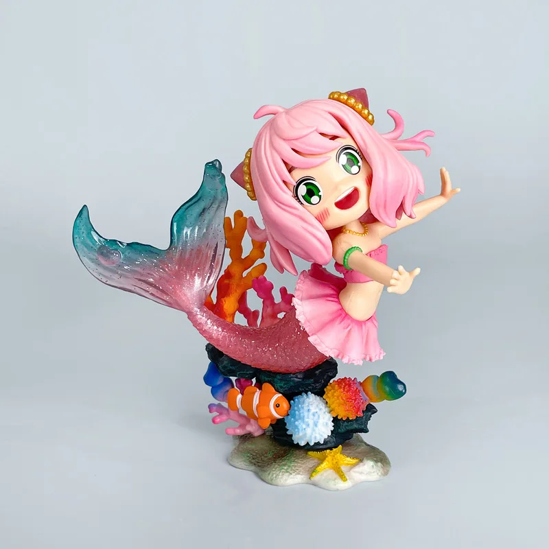 Sirena Anya Forger Gk Figura anime Modello premio carino Ornamento da tavolo Decorazione custodia per computer bambola Regali giocattolo alla moda da collezione