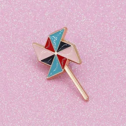 Cartoon Colored Origami Windmill Brooch Creative Alloy Enamel Pin Clothing Backpack Accessories Fashion Badge Custom Wholesale