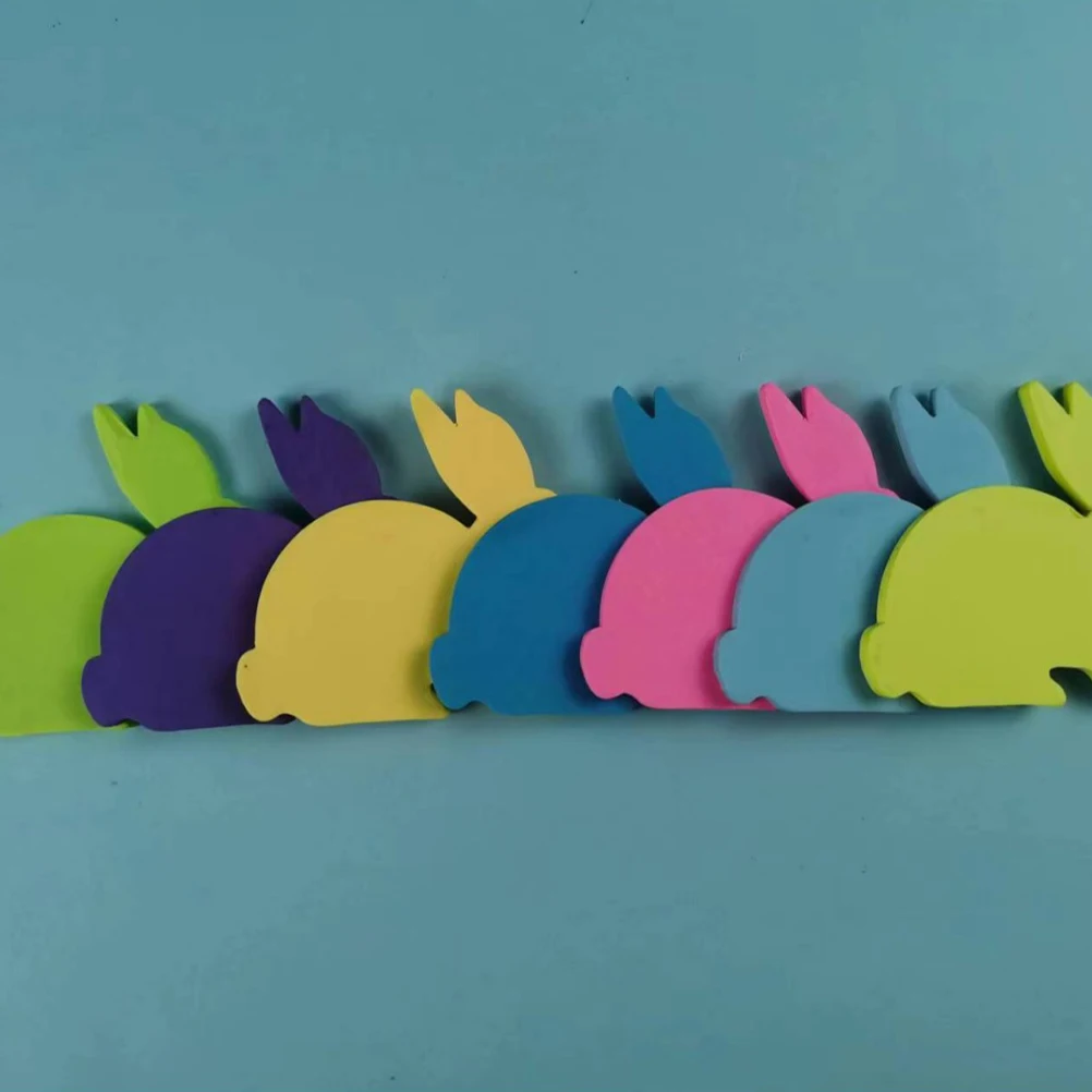 

7 Books Cute Easter Bunny Notepad Spring Holiday Memo Pads Easter Party Favors Classroom Animal Shaped Paper Sticker For Kids