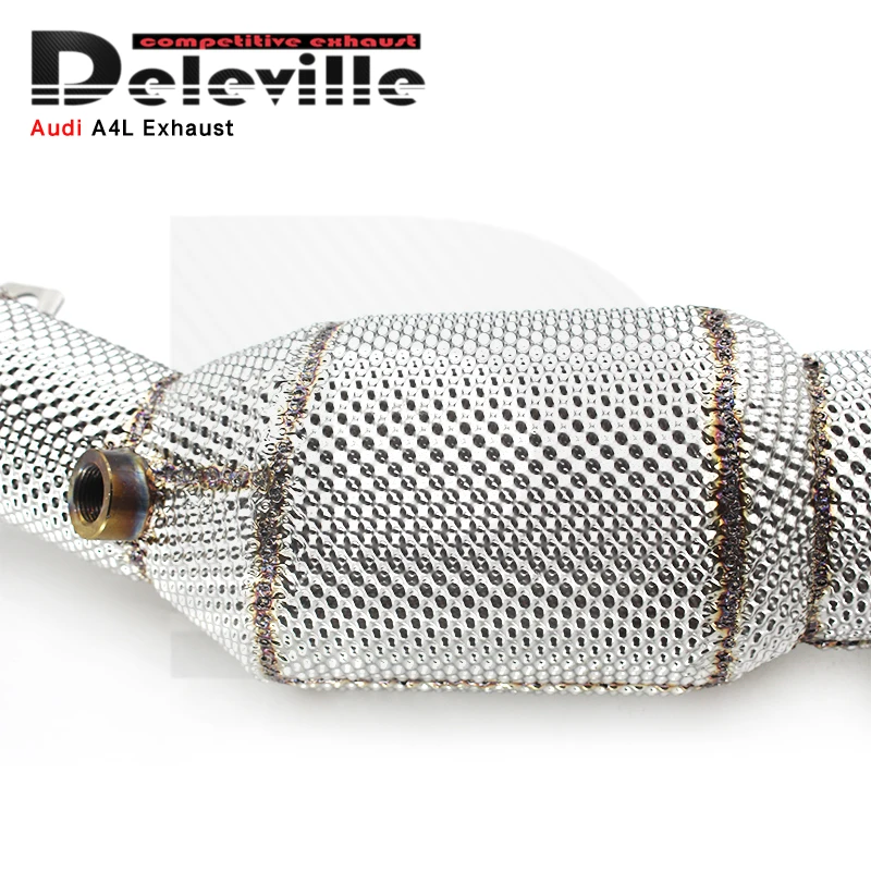 OEM Exhaust Downpipe For Audi A4/A5 B8 1.8T/2.0T 2008-2017 Stainless Steel Heat Shield Straight Front Tube