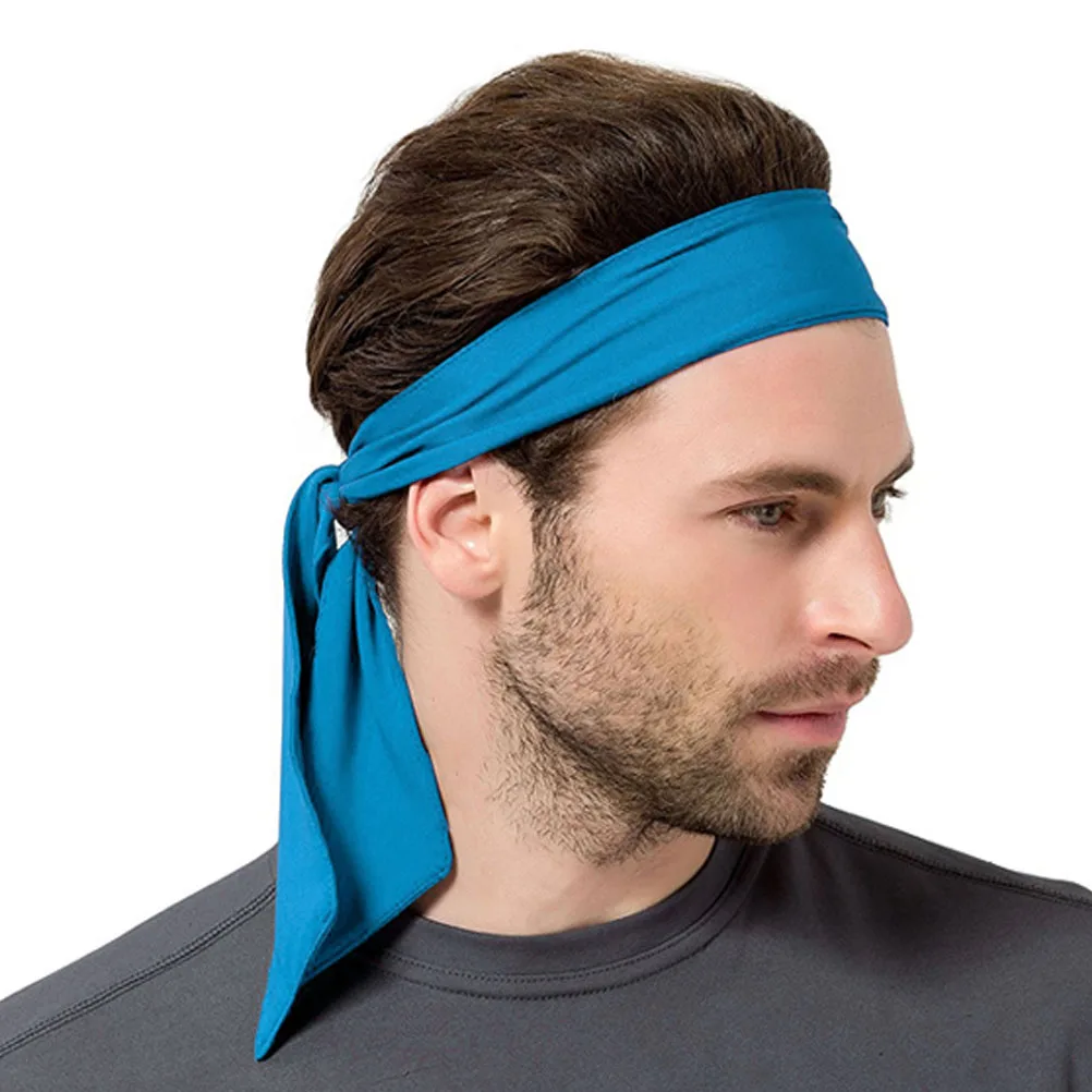 

Milk Silk Head Tie Sports Headband Sweat Absorption Quick Dry Breathable Stretchy Athletic Unisex Bandana Tennis Running