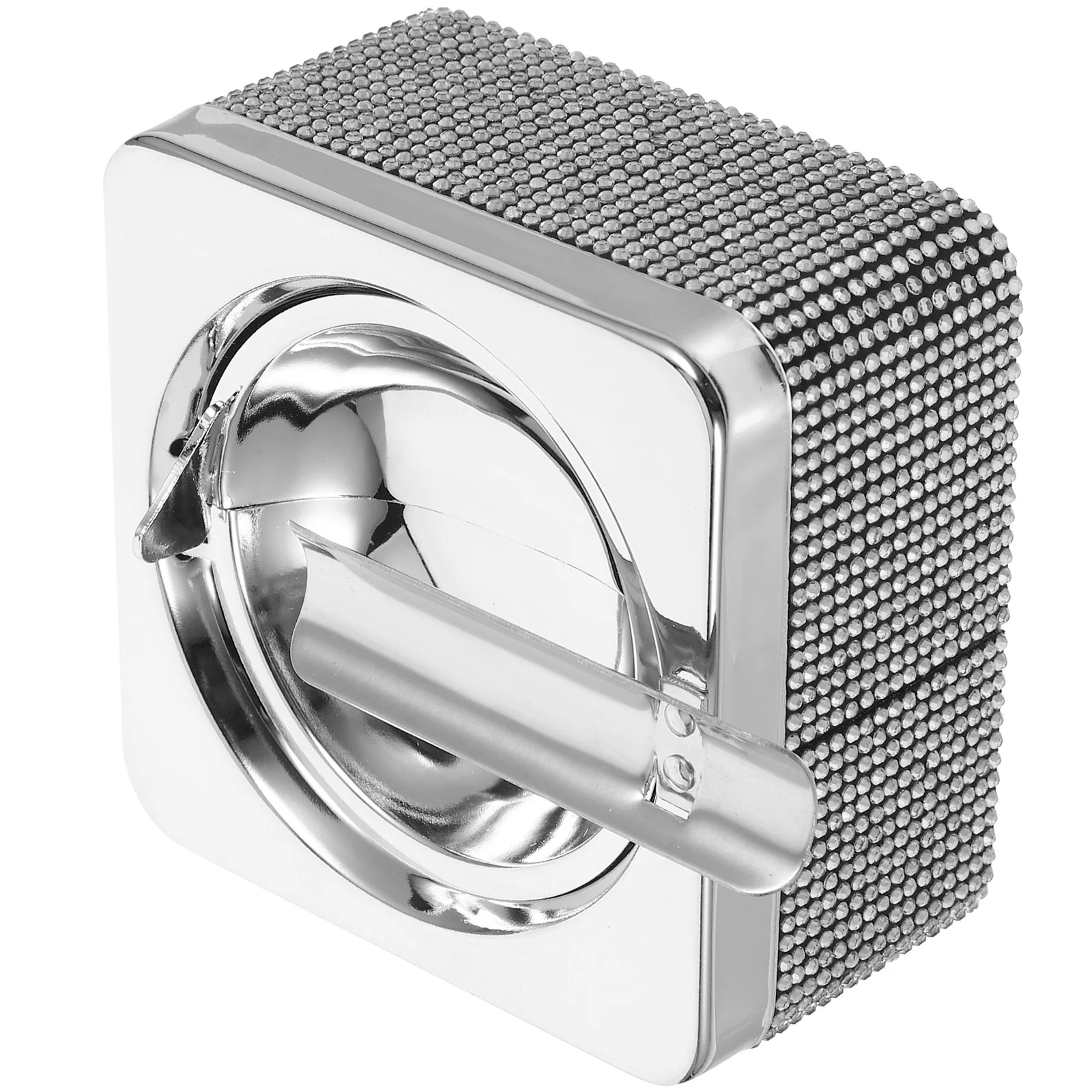 

Crystal Ashtray Car Household Trays Indoor Cigarette Metal Home Decorative Retro Square Large Capacity Anti Slip