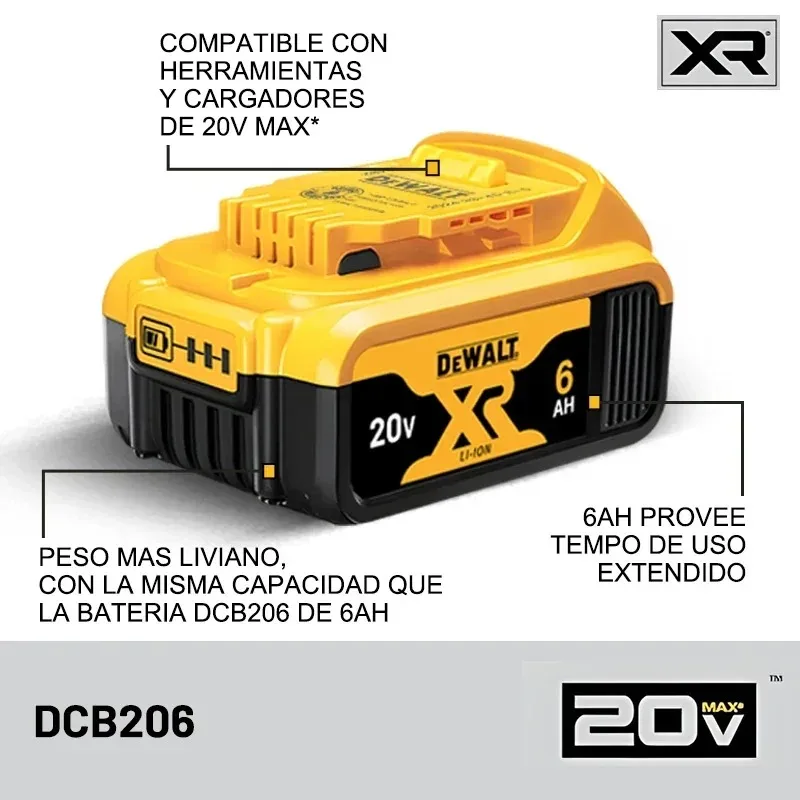 بطارية أصلية DeWalt 6Ah/5Ah 20V قابلة للاستبدال DCD887 DCD805 DCF860 Dcd796 DCG406 DCF880 DCF512 DCD805 بطارية أدوات كهربائية #2