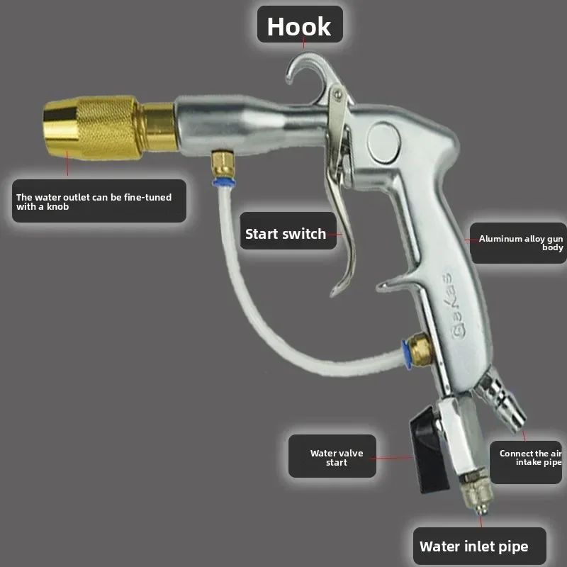

Надежный пневматический пистолет для мойки автомобилей, пневматический пистолет высокого давления двойного назначения для 4S-центров и домашнего использования, паровая чистка, два в одном