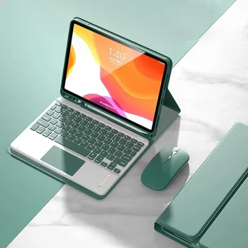 무료 마우스 터치패드 키보드, 아이패드 10 2022 프로 11 에어 6 에어 5 4 케이스 에어 3 2 프로 10.5 10.2 8 9 세대 마그네틱 키보드 케이스 