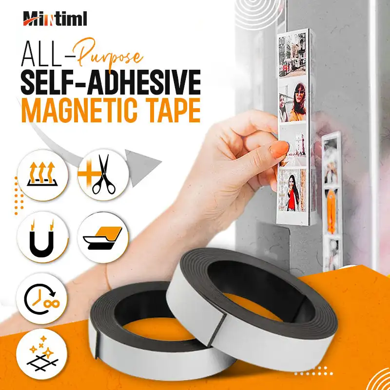 3M All Purpose Self-adhesive Magnetic Tape Flexible Rubber Magnet Tape width 15mm thickness 2mm Dropshipping