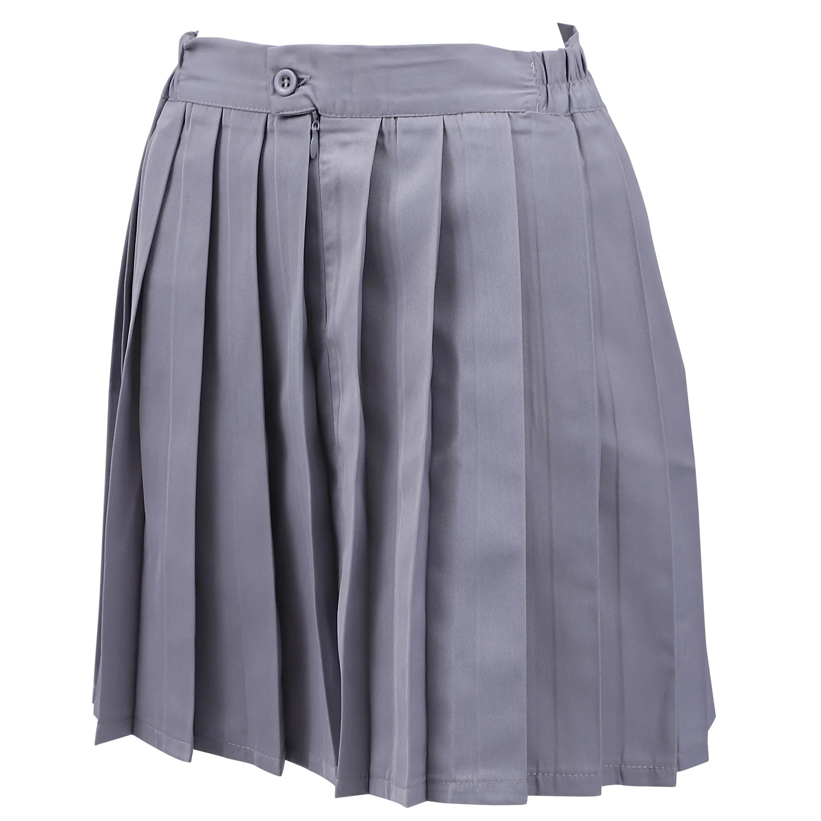 

Pleated Plaid Skirt High Waist A Line Spandex School Uniform For Elegant Graduation Party Student Dress Invisible Zipper