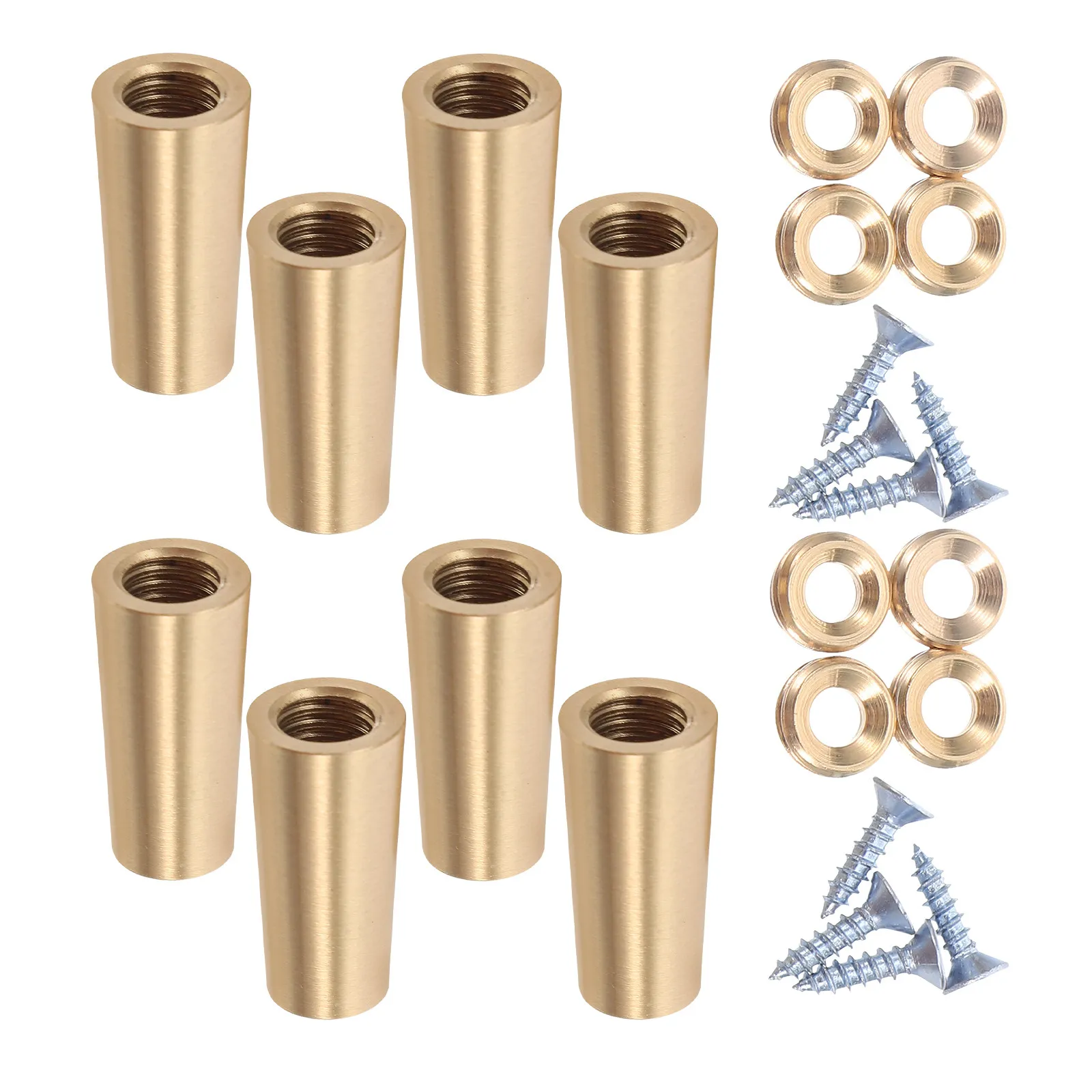 8Pcs Brass Furniture Leg Kit Solid Brass Cone Feet Wood Tray Base Cutting Board Riser Jewelry Chest Display Tray Feet