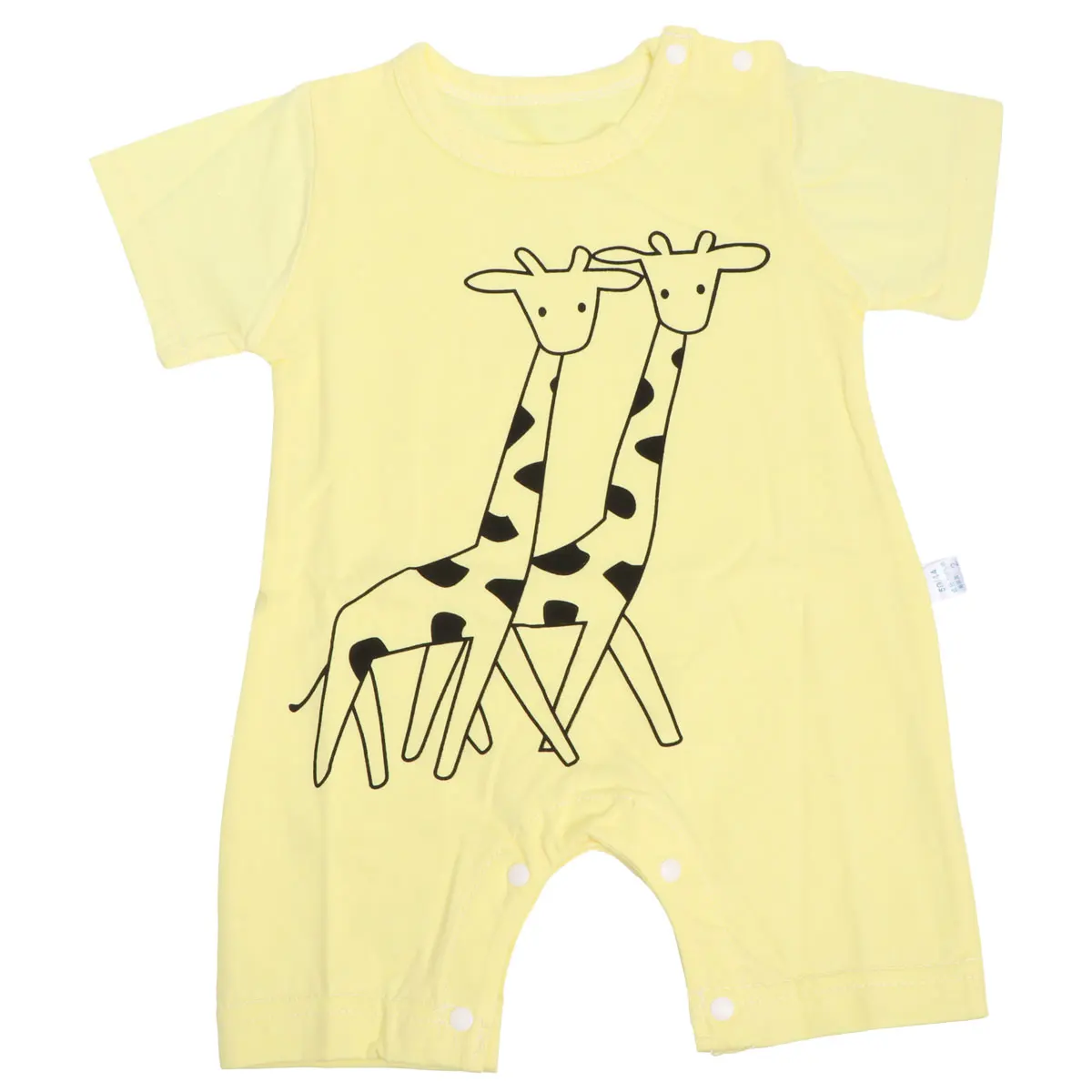 

Yellow Giraffe Crawling Suit Baby Clothes Infant Romper Sleeveless Jumpsuits Cartoon Patterns Soft Cotton Summer