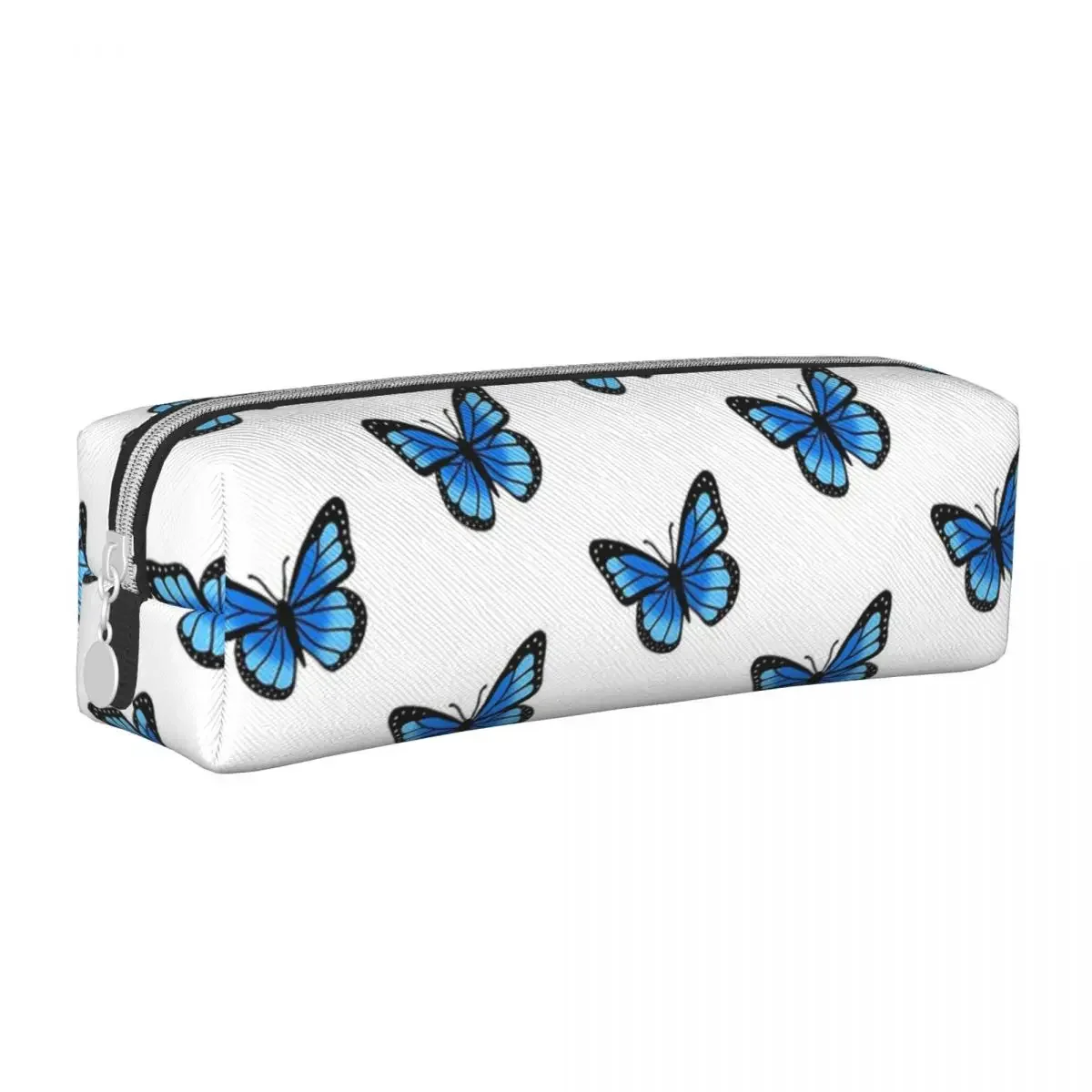 

Blue Butterflies Pencil Cases Animal Pen Box Bags Girls Boys Large Storage Office Gifts Pencilcases