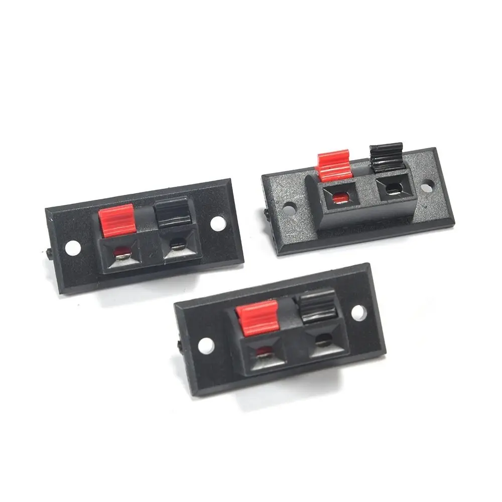 Strip Block Push in Jack WP2-3 2 Way Speaker Terminals Audio Speaker Terminals 2 Positions Connector Spring Load Connector